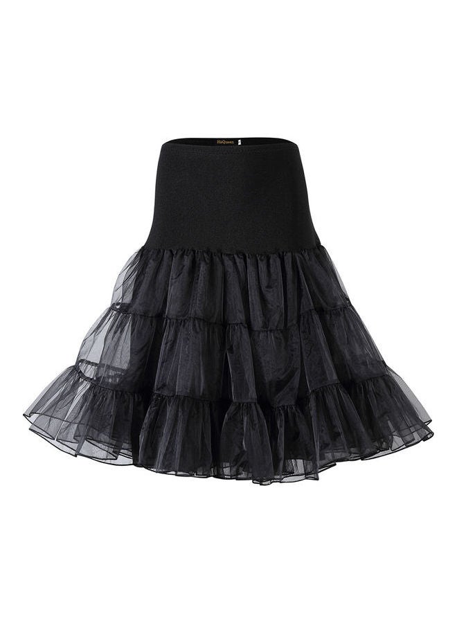 Hiqueen Boneless Crystal Petticoat Underskirt Black - Image 1