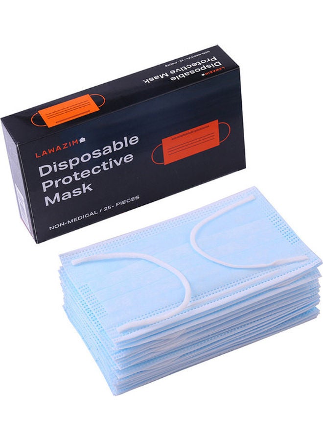 Disposable Face Mask, 25-Piece, Pack Of 2 Blue - v1608638590/N43273818A_2