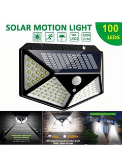 Generic 100 LED Solar Motion Sensor Power Light Black 130x95mm  - Image 2