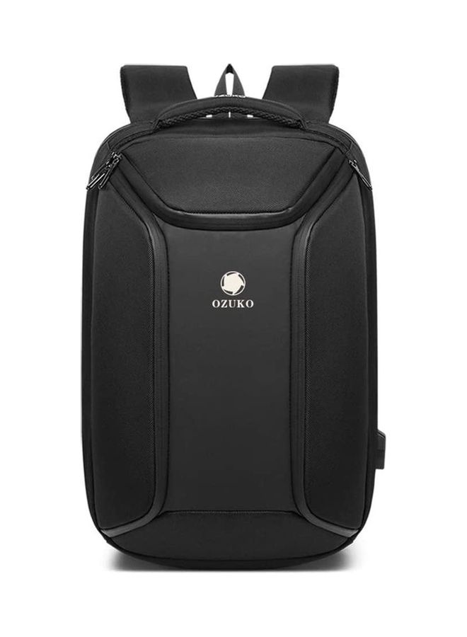USB Anti-Theft Multifunction Waterproof Travel Backpack black - Image 1