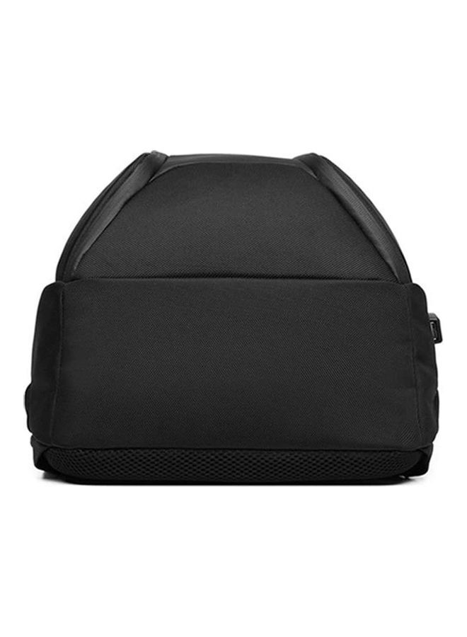 USB Anti-Theft Multifunction Waterproof Travel Backpack black - Image 2