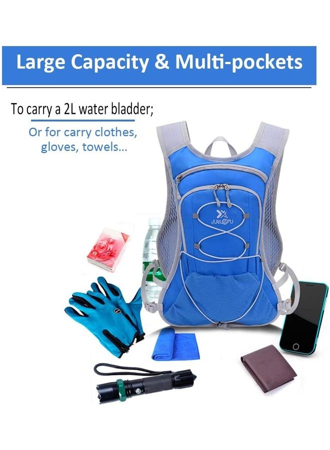 Multi-Pocket Riding Backpack blue - Image 1