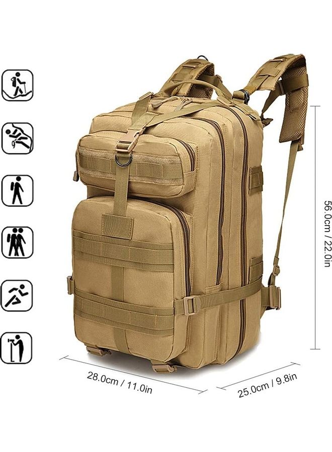 Waterproof Molle Rucksack Backpack brown - Image 1