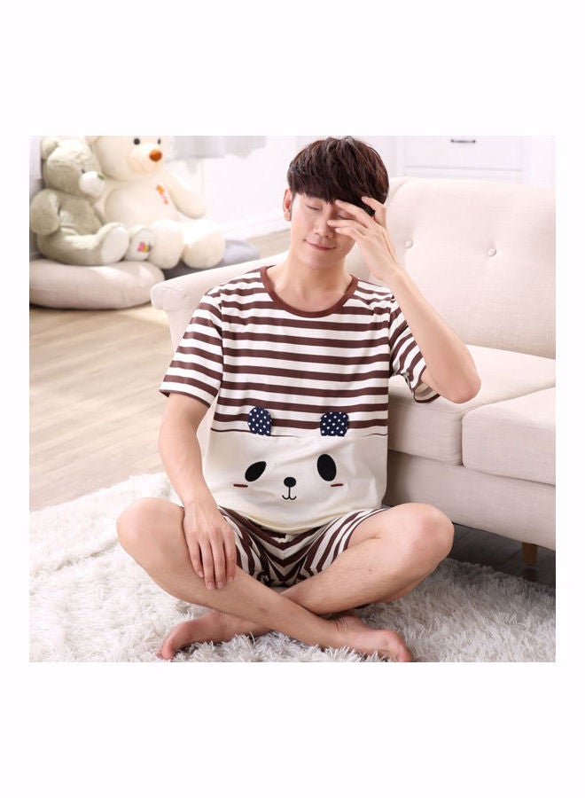 Lovers Summer Cute Cartoon Breathable Suit multicolour  - Image 2