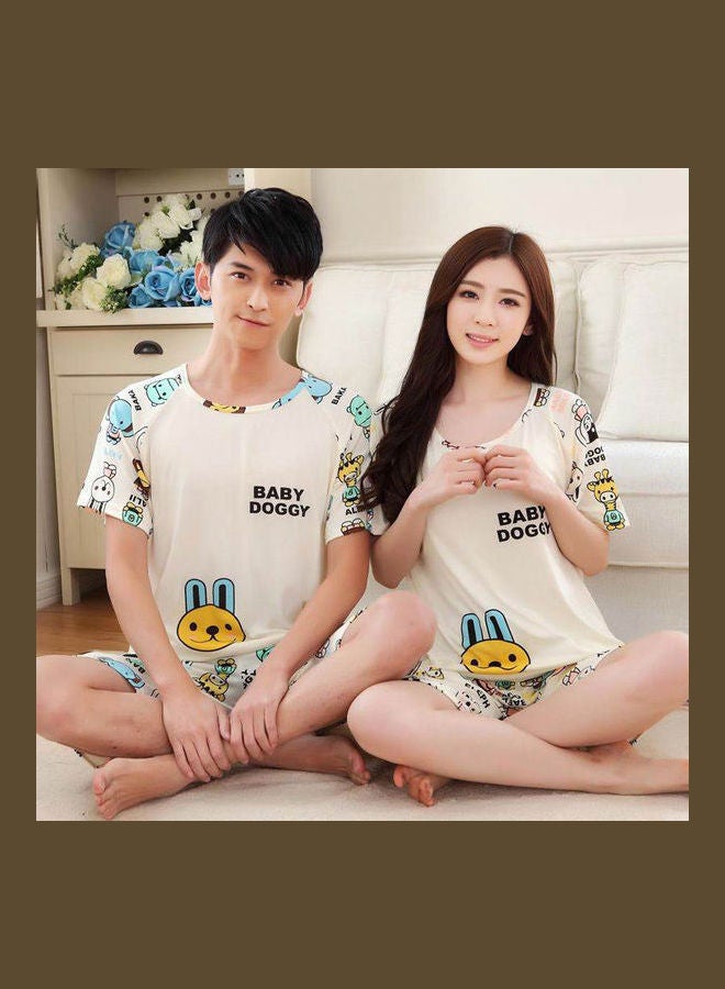 Lovers Summer Cute Cartoon Breathable Suit Multicolour  - Image 1
