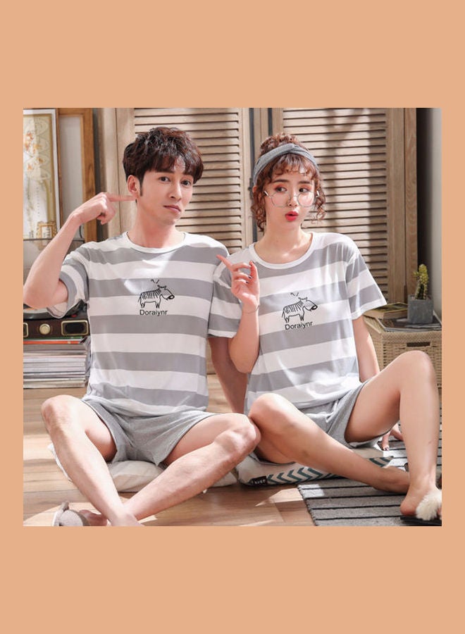 Lovers Summer Cute Cartoon Breathable Suit Multicolour  - Image 1