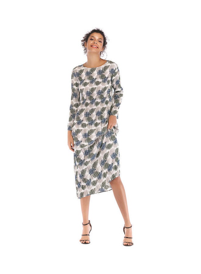 Geometry Pattern Midi Dress Multicolour