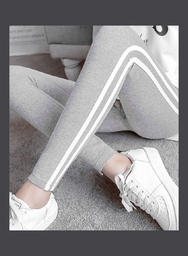 Leggings Tight Sporting Pant Grey/White  - Image 1