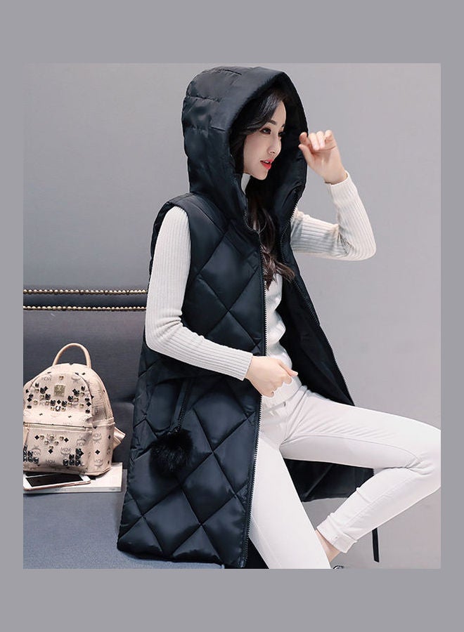 Autumn Winter Vest Women Waistcoat black - Image 1