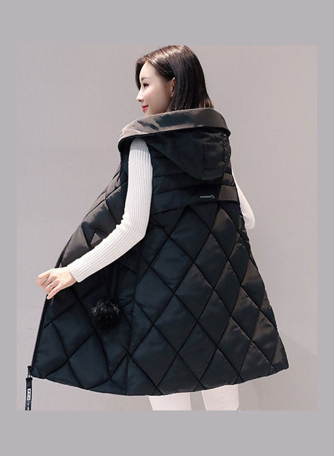 Autumn Winter Vest Women Waistcoat black - Image 2