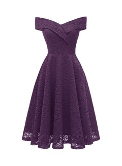 Lace Detail Dress Purple
