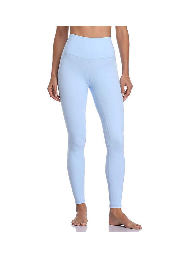 Inside Pocket Fitness Yoga Legging Light Blue 
