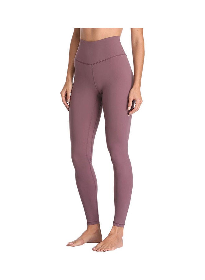 Inside Pocket Fitness Yoga Legging Deep Powder Brown 