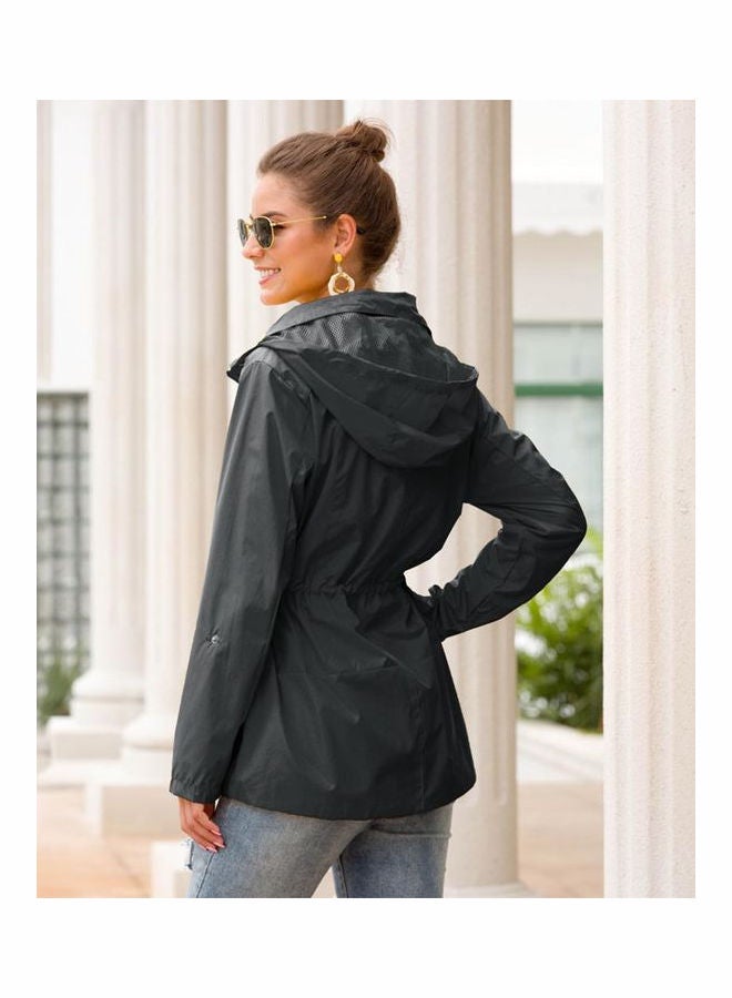 Waterproof Outdoor Hiking Rain Jacket Grey  - Image 3