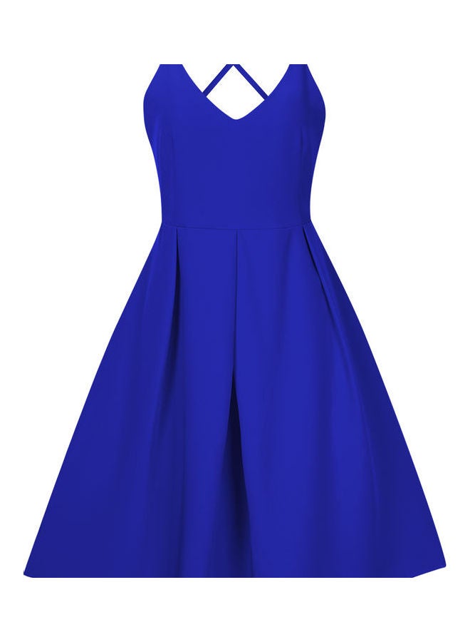 Glorysunshine Women Deep Spaghetti Strap Dress Blue - Image 2