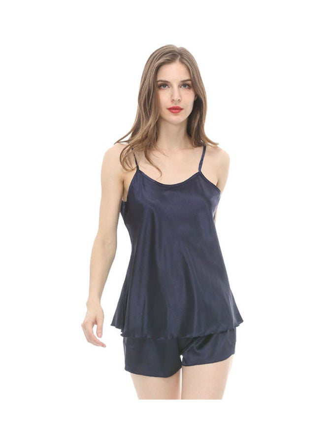 Pajama Lace Strapless Tank Top Nightwear Sets Black  - Image 1