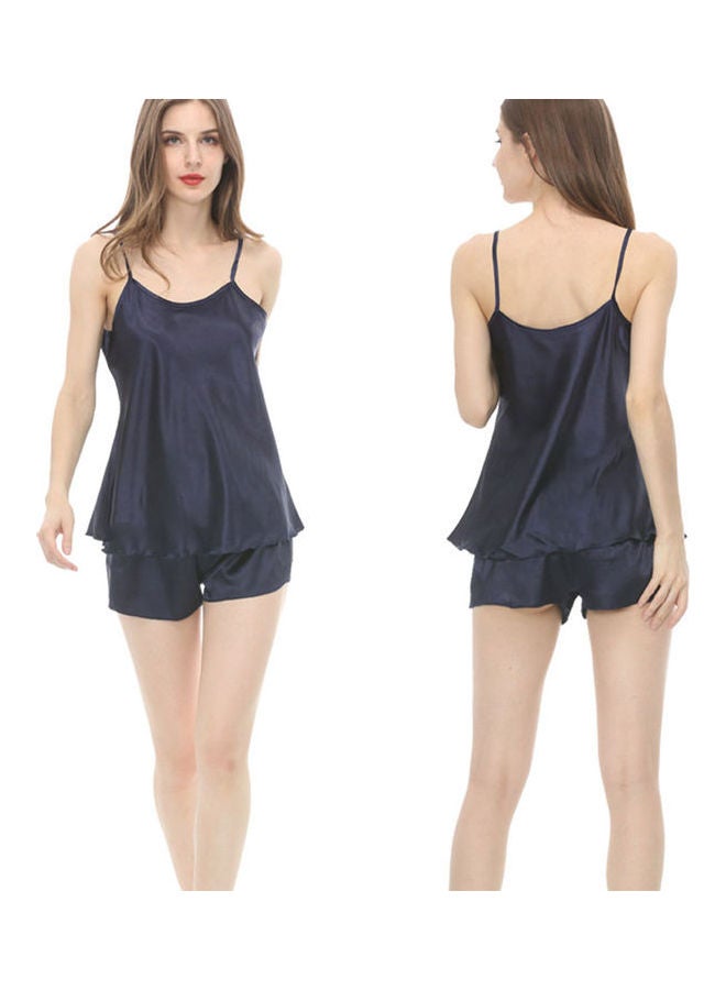 Pajama Lace Strapless Tank Top Nightwear Sets Black  - Image 2