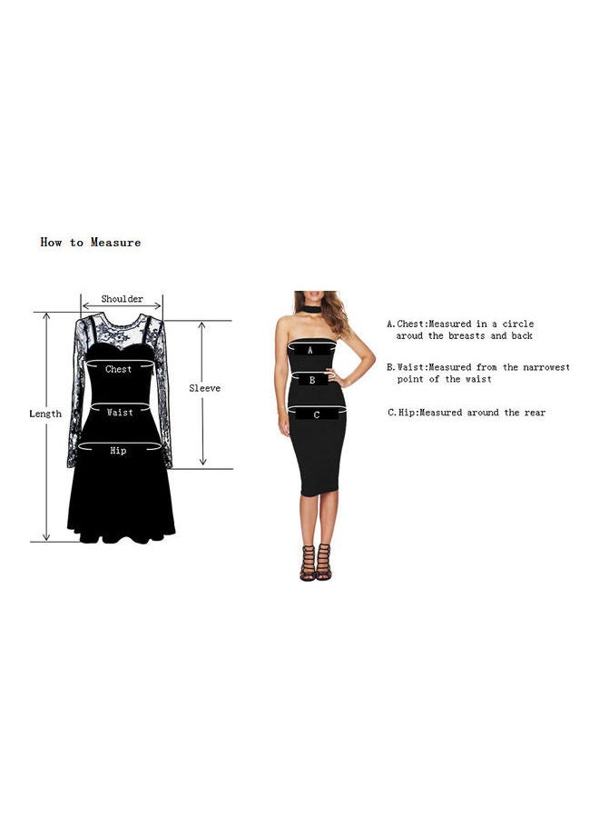 Glorysunshine Modest Sleeveless Lace Chiffon Gown Black - Image 4