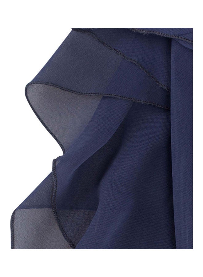 Glorysunshine Modest Sleeveless Lace Chiffon Gown Navy - Image 4