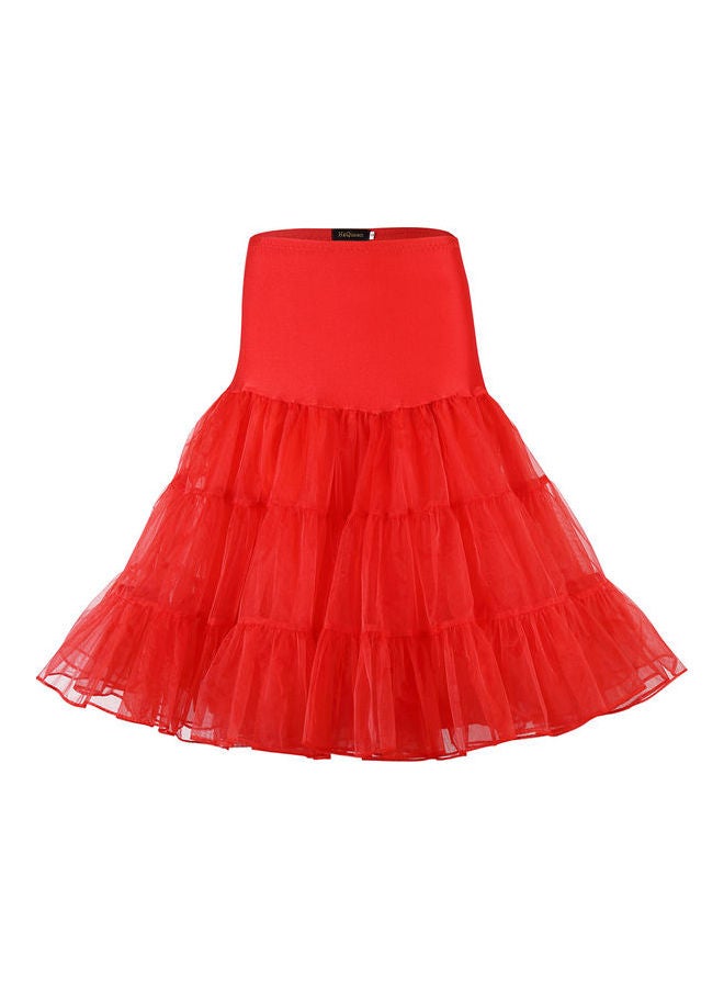 Hiqueen Boneless Crystal Petticoat Underskirt Red - Image 1
