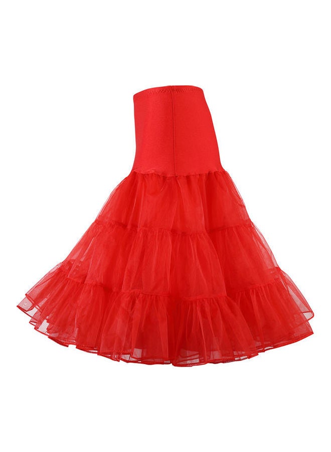 Hiqueen Boneless Crystal Petticoat Underskirt Red - Image 3
