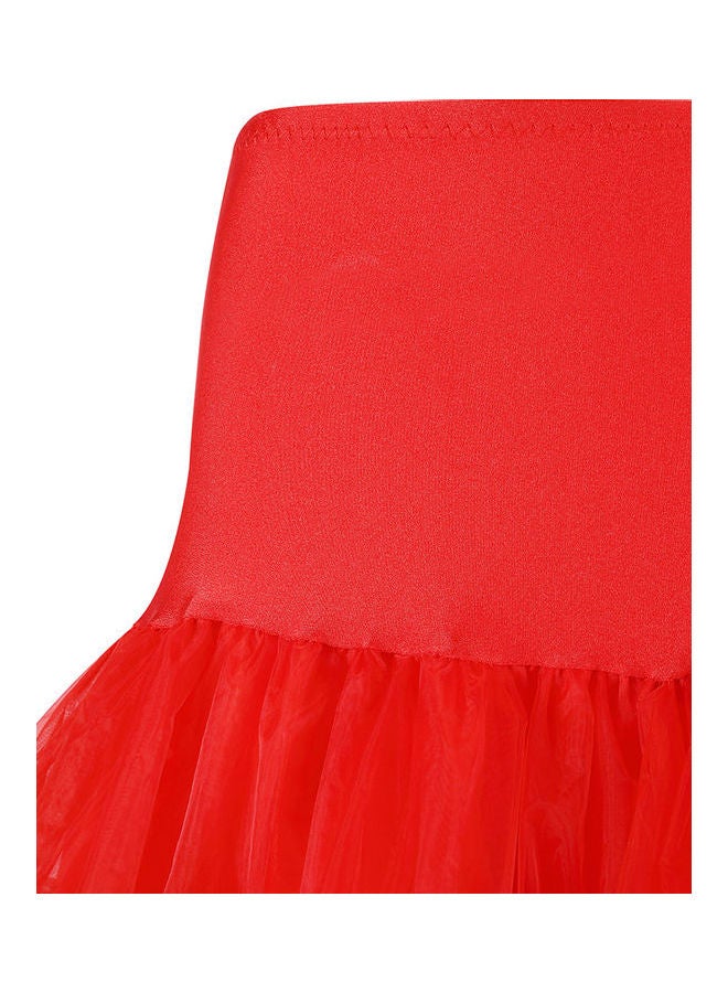 Hiqueen Boneless Crystal Petticoat Underskirt Red - Image 4