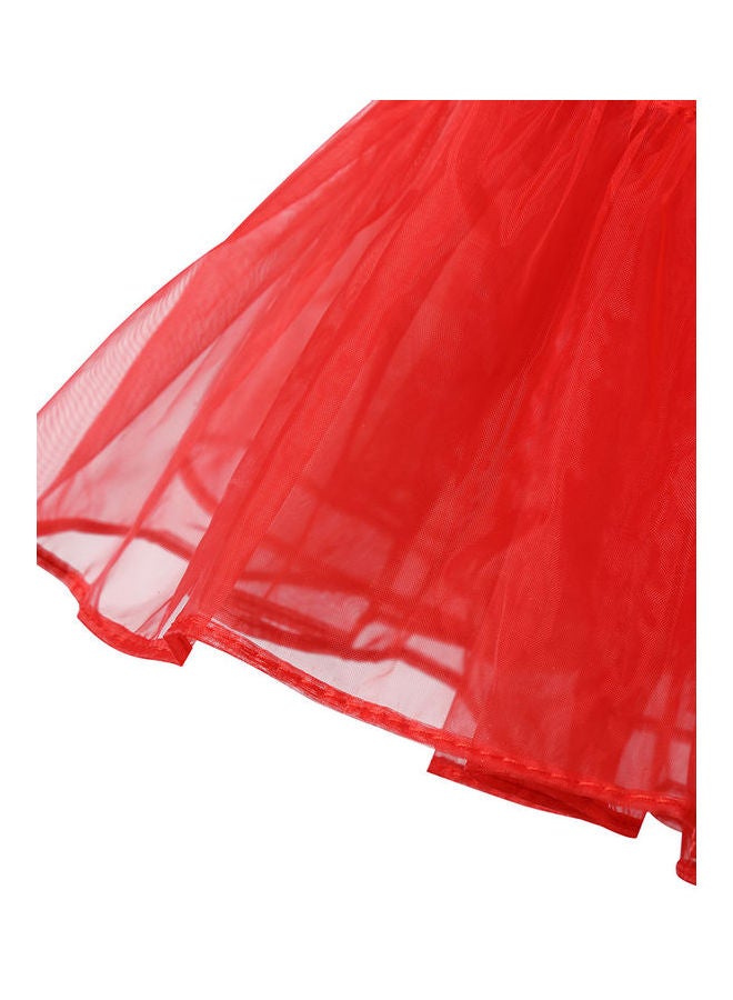 Hiqueen Boneless Crystal Petticoat Underskirt Red - Image 5