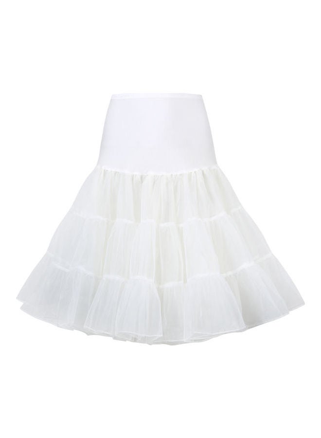 Hiqueen Boneless Crystal Petticoat Underskirt White - Image 3