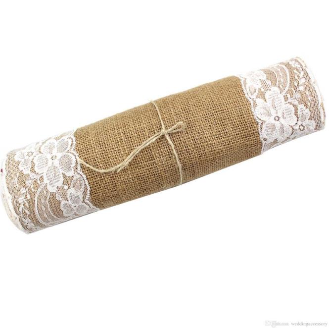AnneFish - Handmade Lace Table Runner Brown 30x180cm - Image 1