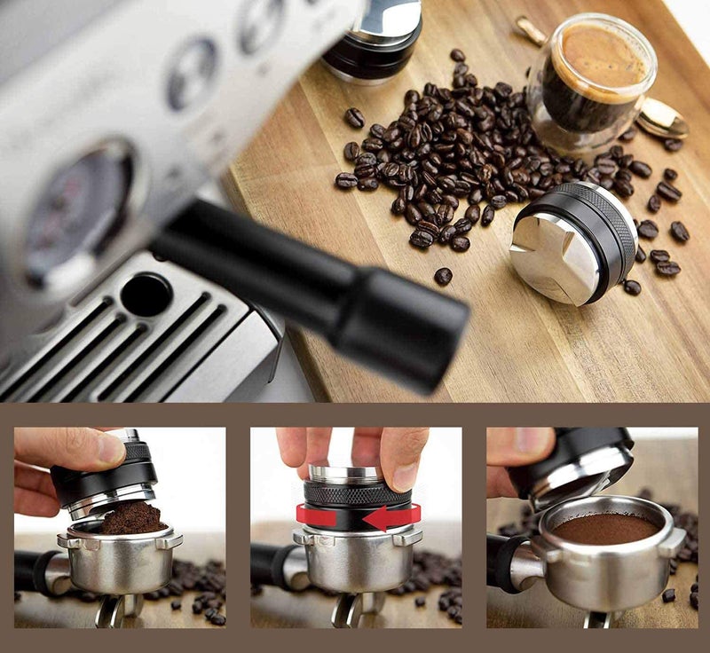 AOE 53mm Dual Head Coffee Distributor Leveler & Tamper Black 53mm - Image 5