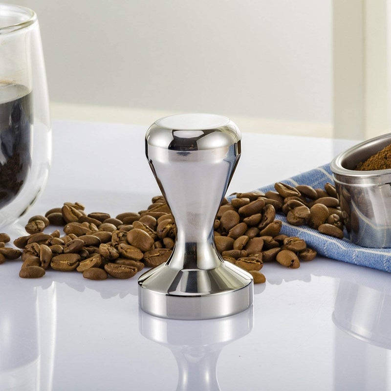 AOE 58mm Aluminum Alloy Espresso Coffee Tamper Silver 58mm - Image 5