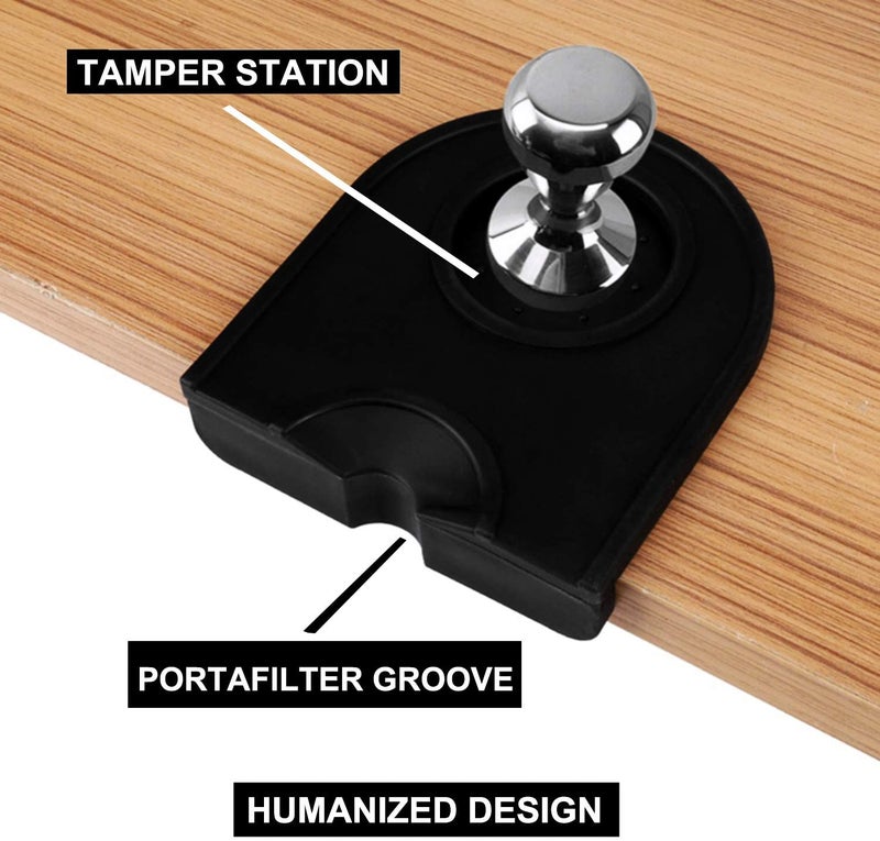 AOE 51mm Stainless Steel Coffee Tamper Kit With Anti-Slip Silicone Pad Silver 51mm  - Image 2