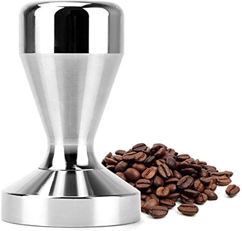AOE 51mm Stainless Steel Coffee Tamper Kit With Anti-Slip Silicone Pad Silver 51mm  - Image 3