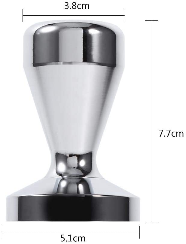 AOE 51mm Stainless Steel Coffee Tamper Kit With Anti-Slip Silicone Pad Silver 51mm  - Image 5