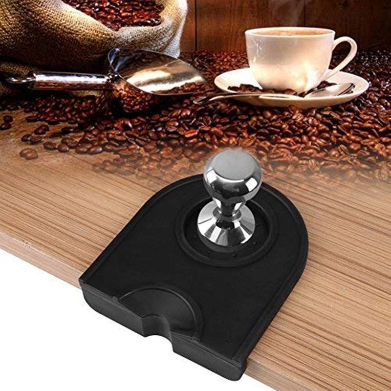 AOE Non-Slippery Food Safe Silicone Coffee Tamper Mat Black 14cm - Image 3