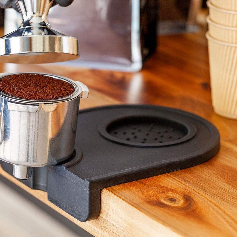 AOE Non-Slippery Food Safe Silicone Coffee Tamper Mat Black 14cm - Image 5