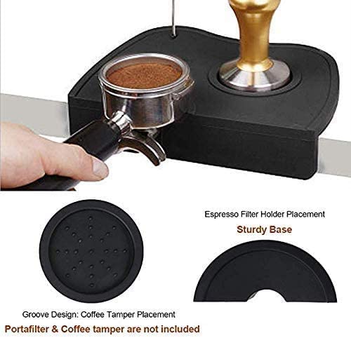 AOE Medium Bricket Silicone Coffee Tamper Mat Black 17cm - Image 4