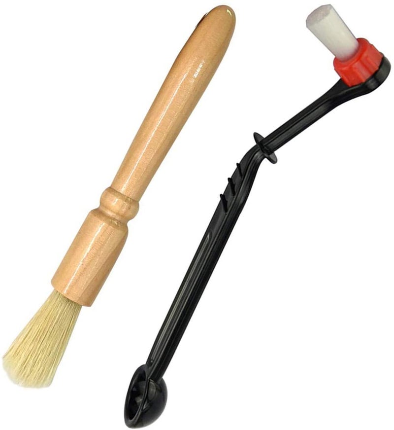 AOE Nylon Espresso Machine Brush With Spoon Black 20cm - Image 1