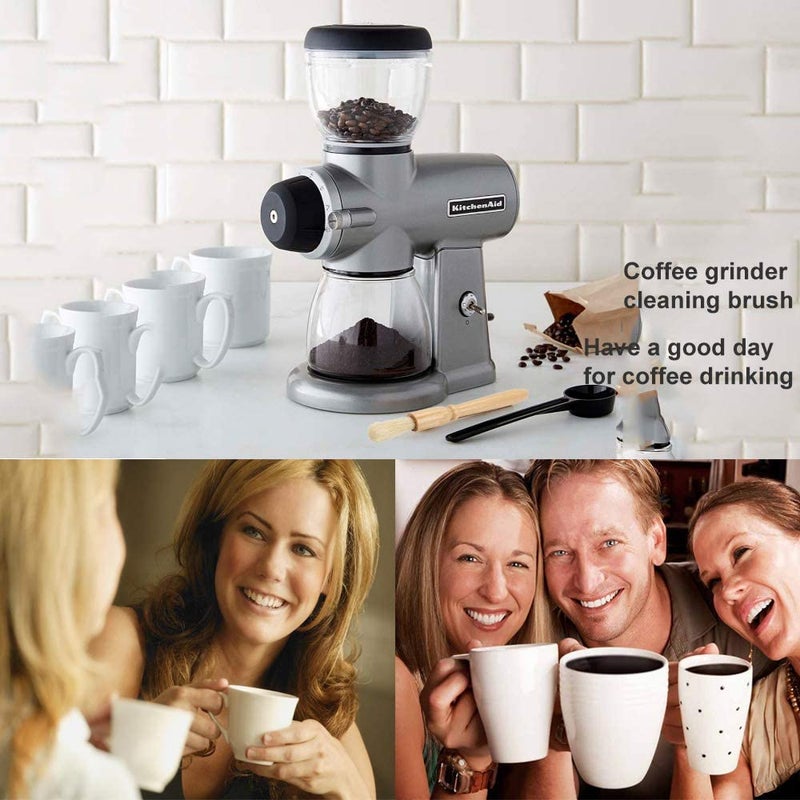 AOE Nylon Espresso Machine Brush With Spoon Black 20cm - Image 5