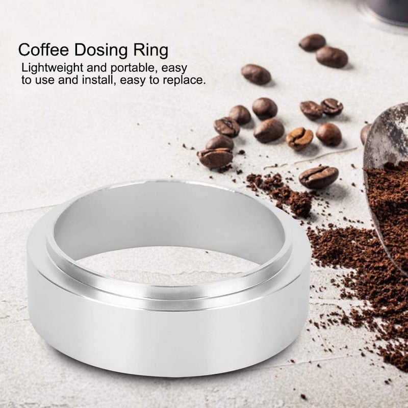 AOE 58mm Stainless Steel Coffee Espresso Dosing Funnel Ring Silver 5.8cm - Image 3