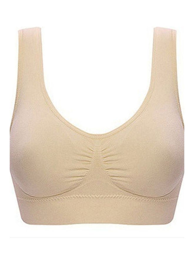 Single Layer Comfortable Sports Bra Skin Colour