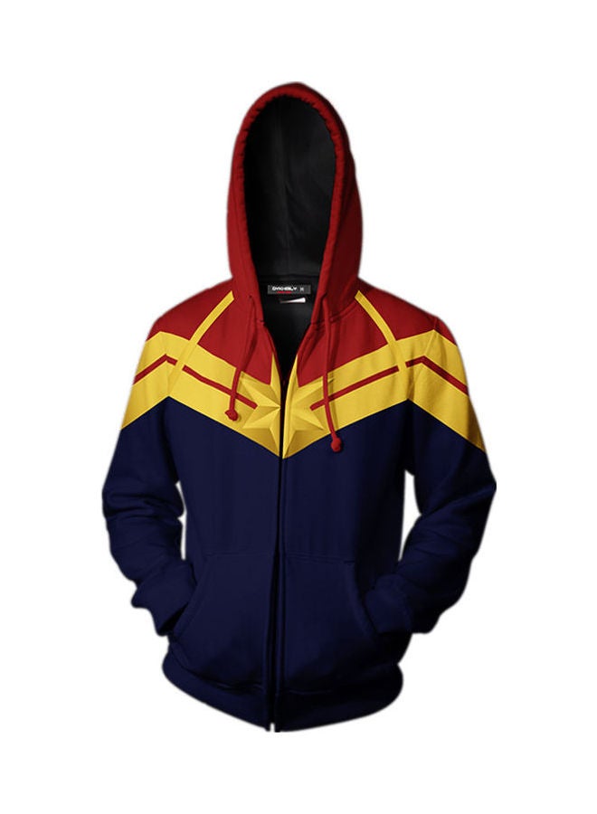 3D Avengers Printed Hoodie Blue/Red/Yellow - Image 1
