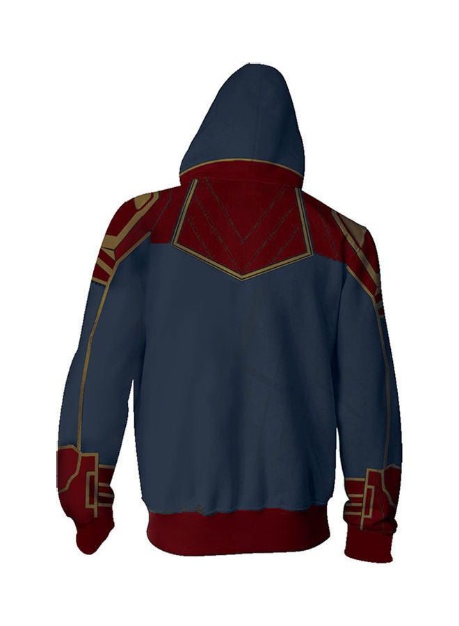 3D Avengers Printed Hoodie Blue/Red/Yellow - Image 2