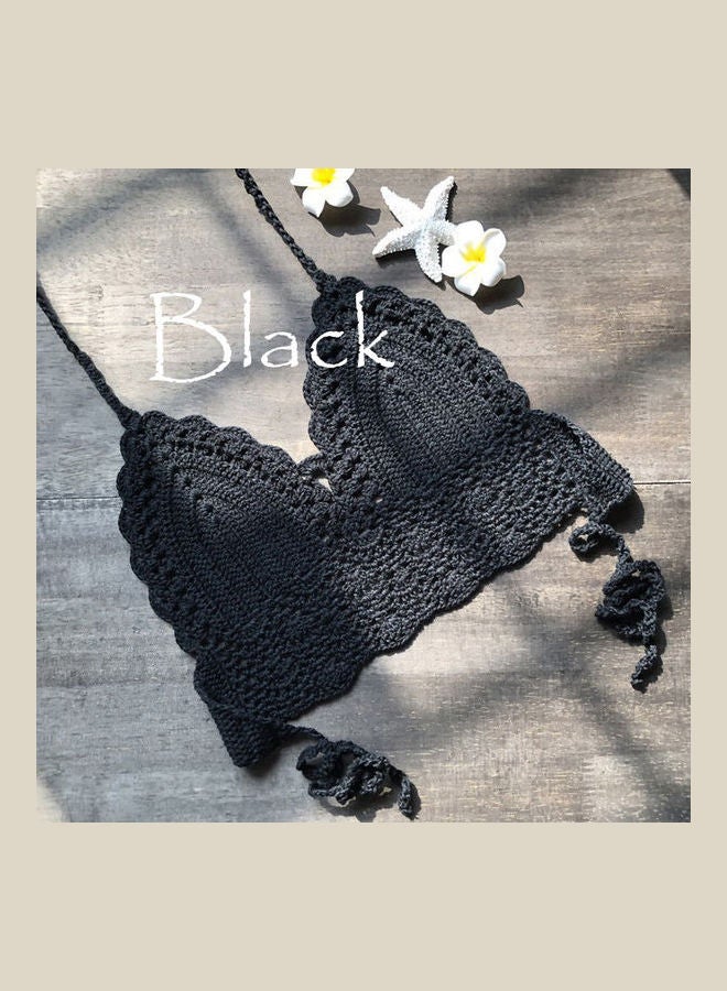 Knitting Bra Top Black - Image 1