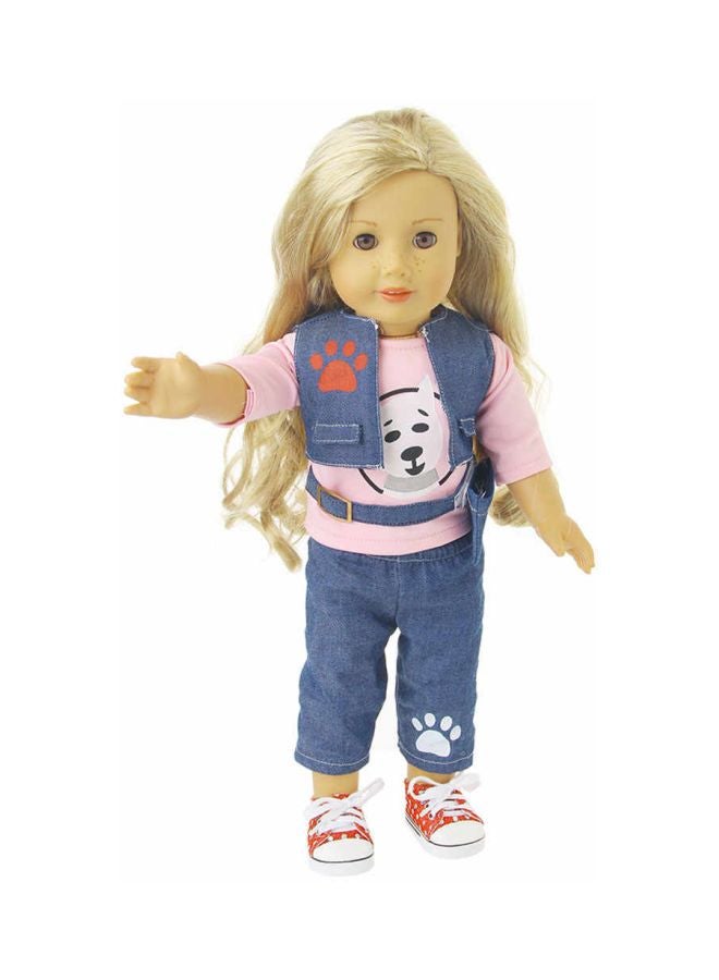 بيوينتي بدلة جينز بتصميم دمية الفتاة الأمريكية بحجم 18 بوصة - Image 2