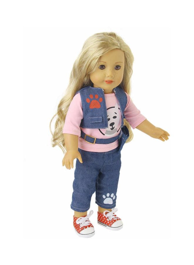 بيوينتي بدلة جينز بتصميم دمية الفتاة الأمريكية بحجم 18 بوصة - Image 4