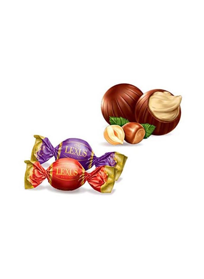 ANL CHOCO - Lexus Milky Compound Chocolate Filled With Hazelnut Cream 215 Pieces 2kg - Image 1