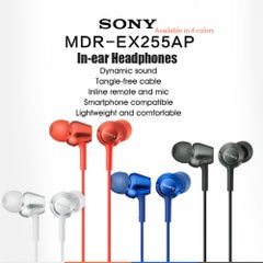 Sony MDR-EX255AP In-Ear Headphone Blue  - Image 2