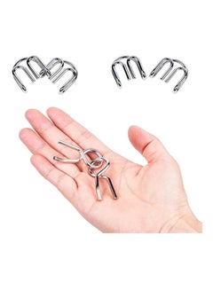 Bluelans 8-Pieces Metal Wire IQ Mind Brain Teaser  - Image 3