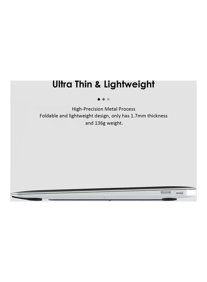 Ultra Thin Laptop Foldable Stand Tabletop 14.3 x 0.5 x 14.2cm Silver  - Image 3